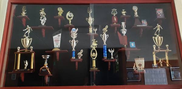 Vitrina de reconocimientos del colegio