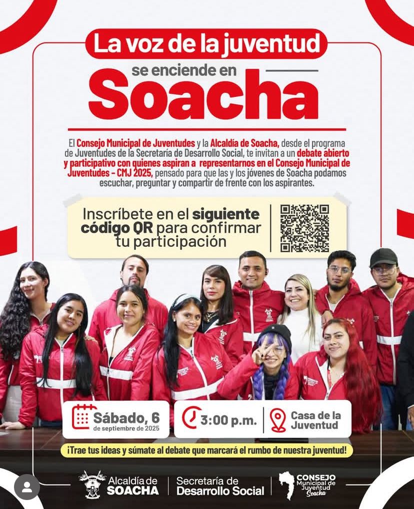 Lee más sobre el artículo INVITACIÓN A PARTICIPACIÓN DEBATE ABIERTO-CONSEJO MUNICIPAL DE JUVENTUDES-CMJ-2025